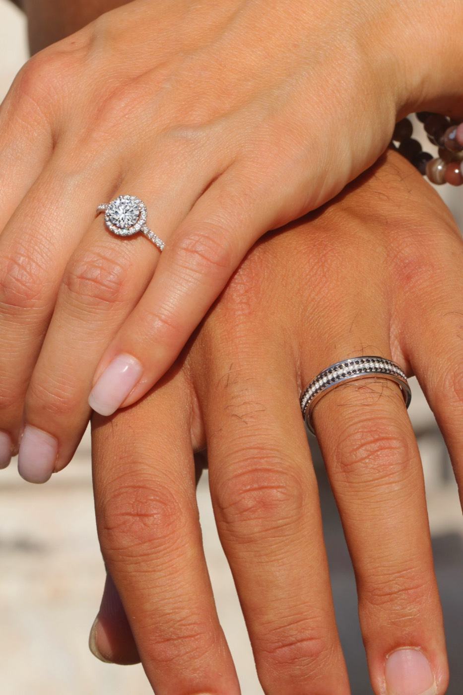 Alliance et bague de fiançailles sur mesure — SR Bijoux Genève